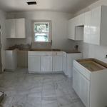 Kitchen cabinets set up