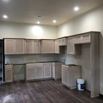 Kitchen cabinets set up