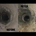Before and After Dryer Vent Cleaning