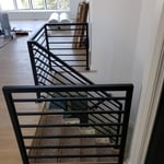 Steel railing for new build.