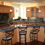Kitchen with island