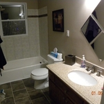 refinished tub with new tile