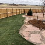 Sod and flagstone
