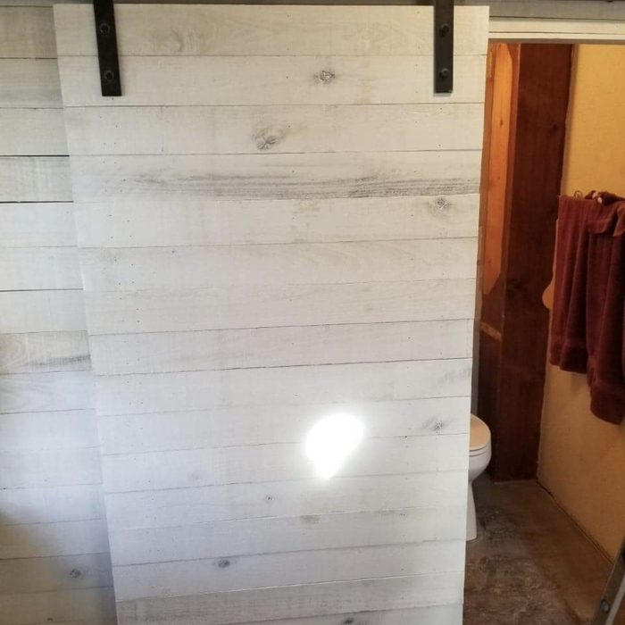scratch wall matching barn door
