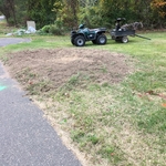After stump grinding , roto tilling, rock removal