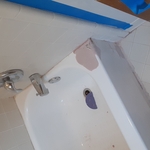 before repaired tub