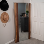 MIRROR WITH SLAB SIDES AND STAND