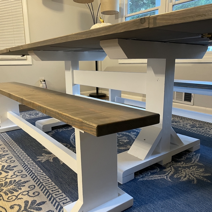 FARM HOUSE TABLE WITH BENCHES