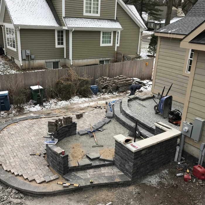 patio project mid-construction