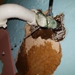 Under bathroom sink repair