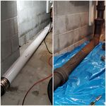 repair of cast iron main stack in crawl space