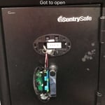 Before Photo of attempted break in of safe