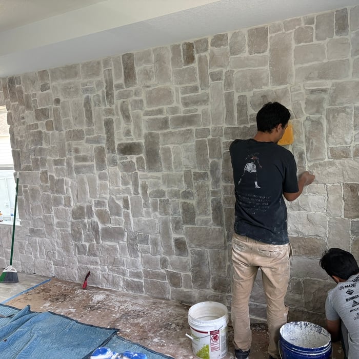 Wall Stone Installation