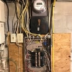 Existing 100 amp electrical service meter & pa