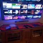 TV Mount with backlight and soundbar mount