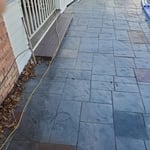 Stamped concrete walkways