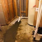 floor lines for basement bathroom