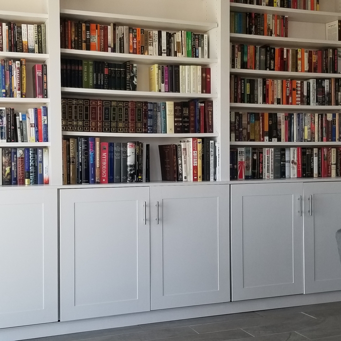 Custom library cabinets
