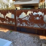 Plasma Cut Driveway Gate