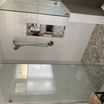 Walk in shower with two panels