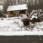 sewer line install