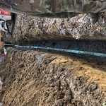 sewer line install