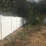Vinyl Fence Installation - Back