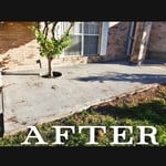 Patio and side walk