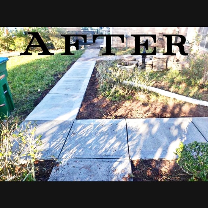 Patio and side walk