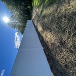 6' white vinyl fence