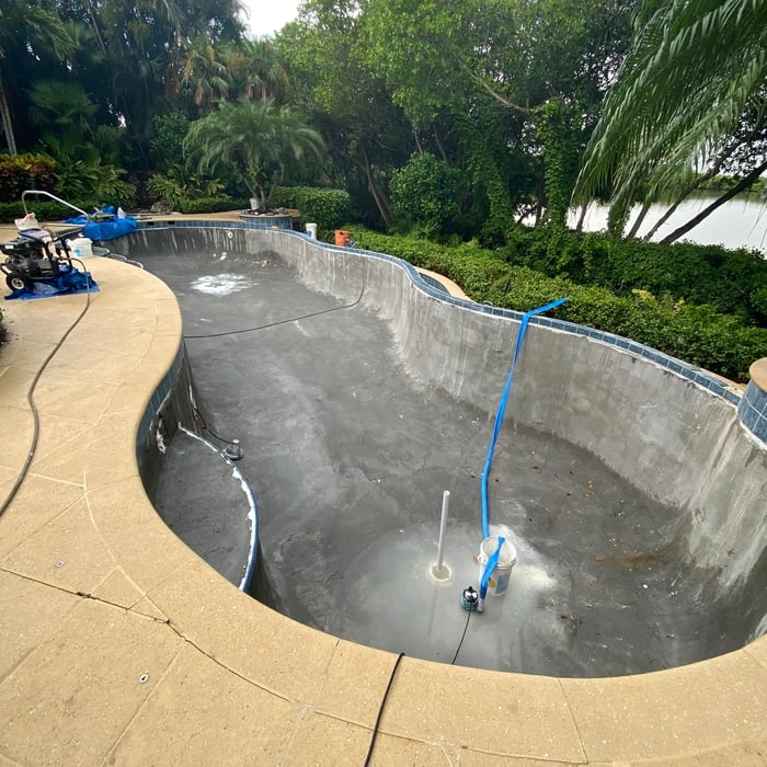 Pool prep for refinish