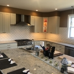 Subway tile back splash