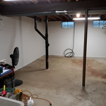 Basement walls water proofed
