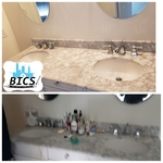 Bathroom sink before and after