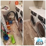Laundry room before and after