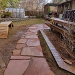 Flagstone walkway