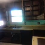 Original sink and cabinets