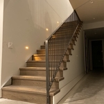 Side view of lower level railing
