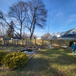 Privacy wood fence