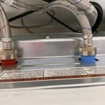 Back of the washer hoses