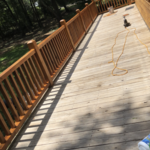 Staining railing