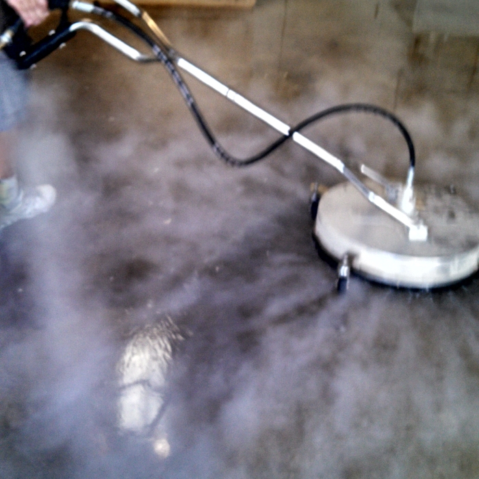 Garage floor oil stains