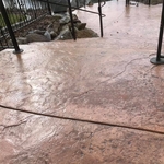 Stained and Stamped Wave Walkway and Steps