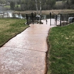 Stained and Stamped Wave Walkway and Steps
