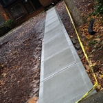Concrete sidewalk