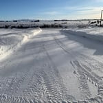 Snow blow fishermans drive