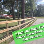 3 rail no climb field fencing