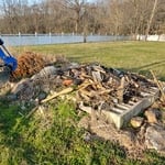 debris at start of job