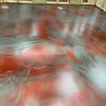Metallic epoxy satin topcoat