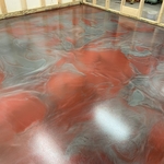 Metallic epoxy satin topcoat